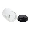 GadgetGush Clear 4 Oz Glass Jar with Black Plastic Non-Slip