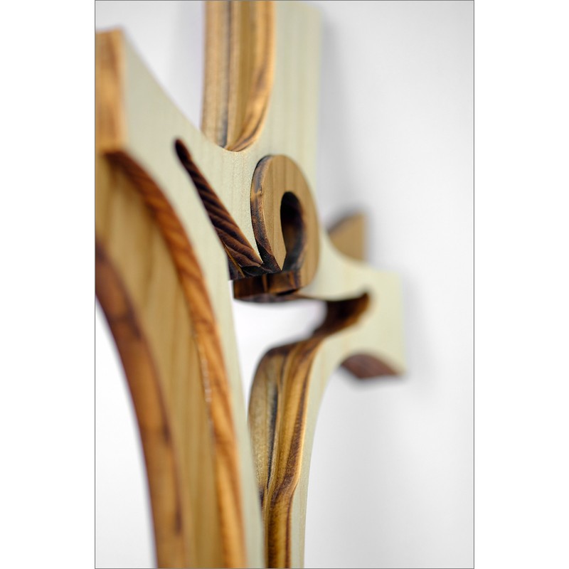 kalner Präsente crucifix mural moderne en bois 19 cm