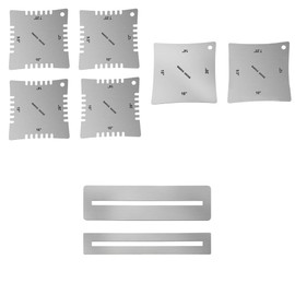 3 Set Guitar Radius Gauge, Stainless Steel Guitar Fretboard Measuring Tools for Guitar and Bass Setup (Set A+Set B+Set C)