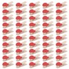Hztyyier 50 Pinzas de Madera con Corazón Rojo, Mini Pinzas