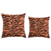Tiger Print Exotic Bold Animal Pattern Black and Orange Throw