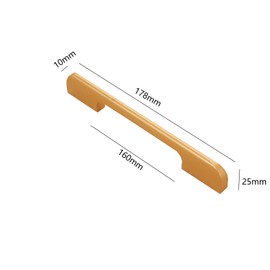Door Knob Cupboard Pull Straight Handle Drawer Cupboard Kitchen Window Pull Handle 178mm Length (Hole Center 160mm)