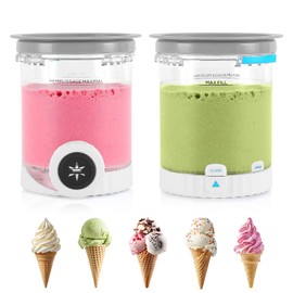 2er-Pack Eiscremebehälter, passend für Eismaschinen der Serien Ninja Swirl NC700 und NC701, Ersatz-Pint-Behälter und Deckel, BPA-frei, spülmaschinenfest