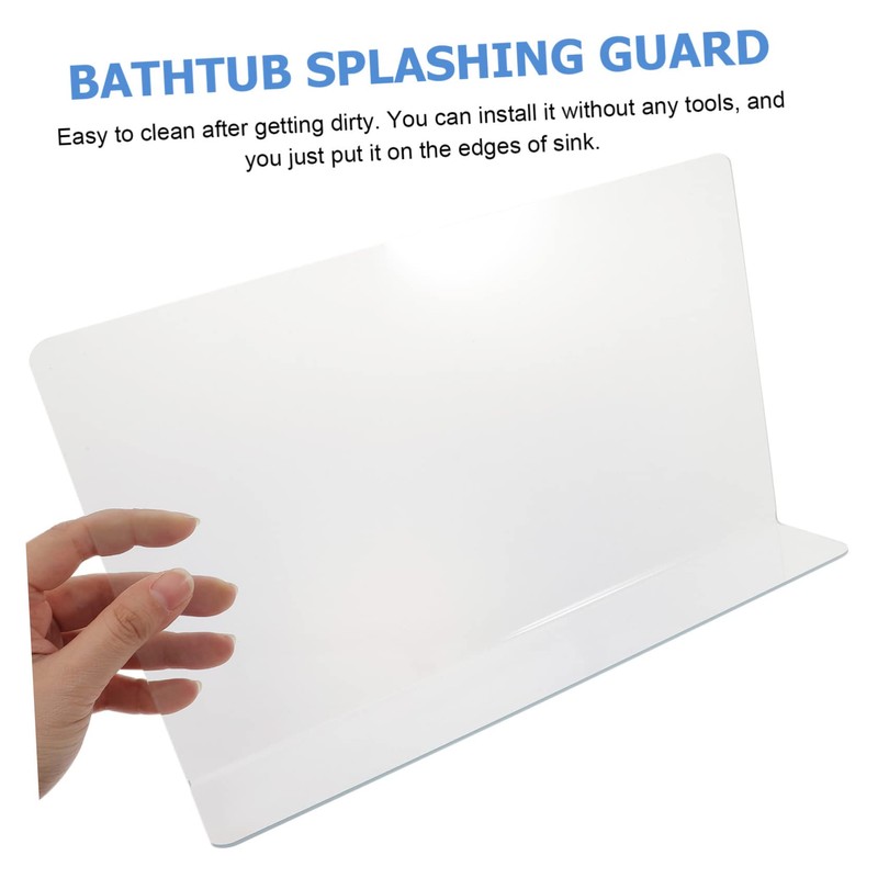 SHOWERORO Bathtub Stoppers Sink Water Splashing Guard for Bathroom Easy