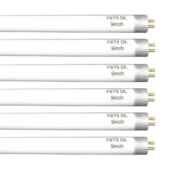 Accway (6 Pack) F6T5/DL 6500K Fluorescent Light Bulb, F6T5/D 6W