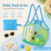 Portable Mesh Beach Bag for Kids’ Toys – Anti-Sand Large-Capacity