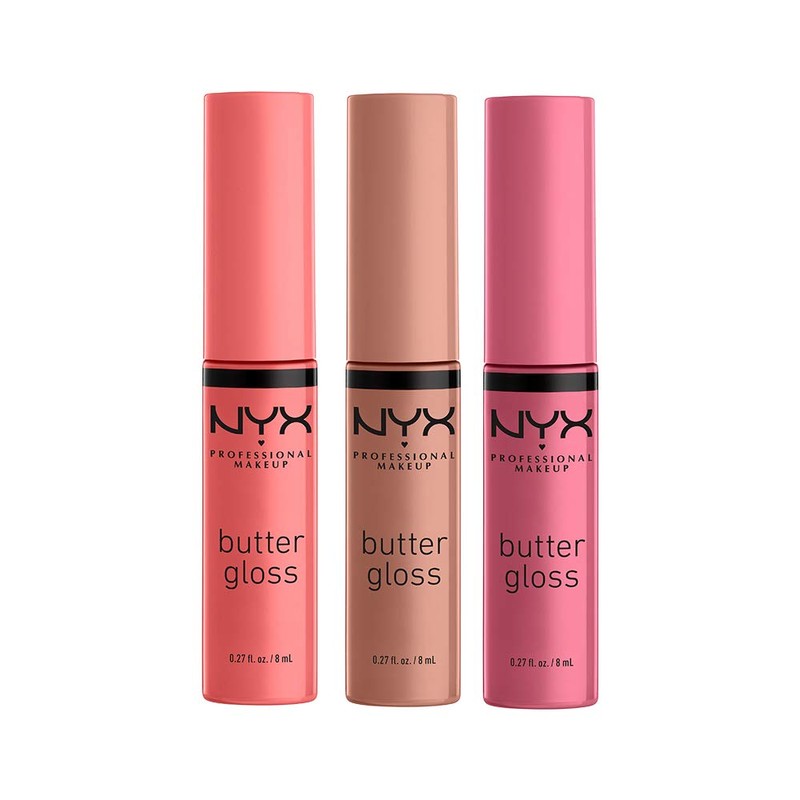 NYX PROFESSIONAL MAKEUP Butter Lip Gloss, 3 Colors, Angel Food