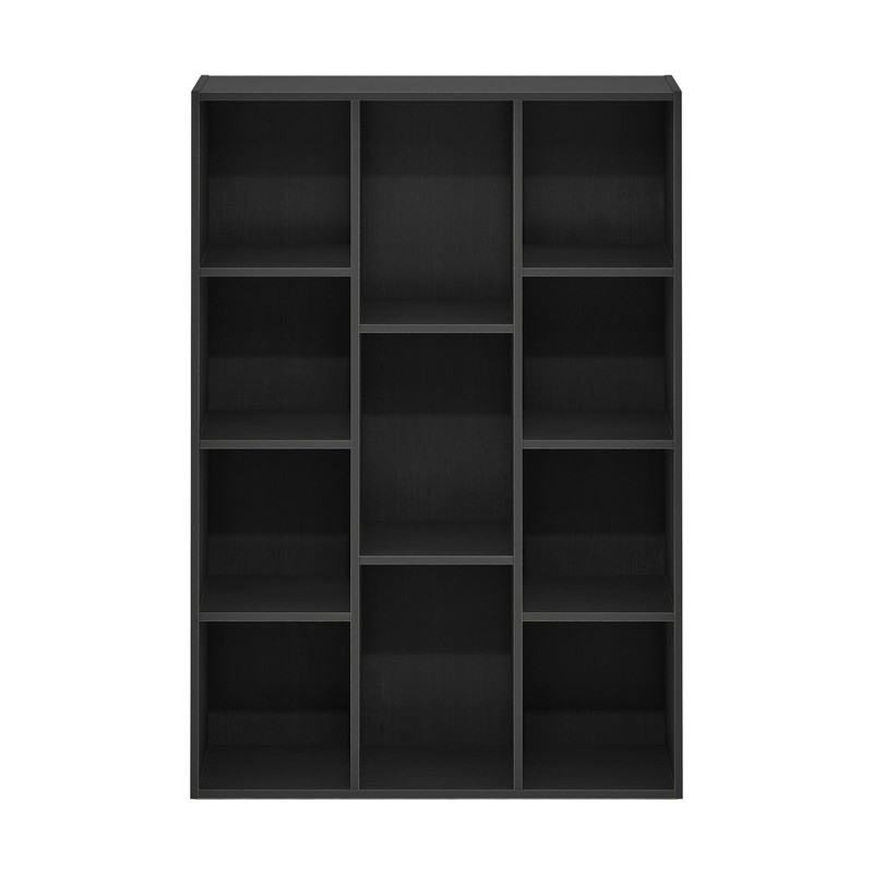 Furinno Furinno Luder 11-Cube Reversible Open Shelf Bookcase, Blackwood