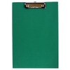 Klemmbrett Schreibplatte A4 PVC-Folie leinengeprägt grün mit Klemmmechanik mit Aufhängeöse