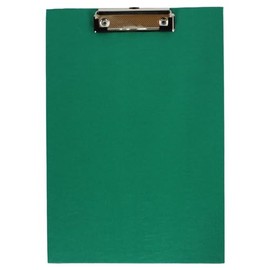 Klemmbrett Schreibplatte A4 PVC-Folie leinengeprägt grün mit Klemmmechanik mit Aufhängeöse