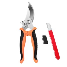 Versatile Scissors, Curved Blade, 7.5 inches (190 mm), Stainless Steel, Strong Utility Shears, Spring Loaded Handle, Multi-Purpose Cutting Tool, Metal Cutting Tool, Sheet Metal Scissors, For Home