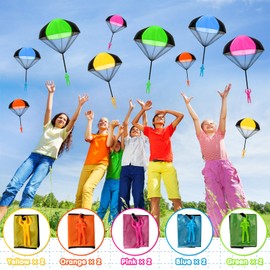 Suprbird Children’s Parachute Toy Children, Pack of 10 Hand Throw Parachutes, Outdoor Flight Toy, Gift for Children, Outdoor Game