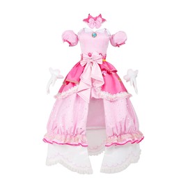 miccostumes x akuoart Womens Deluxe Princess Lolita Dress Cosplay Costume with Crown and Earrings (Medium, Pink)