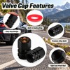 Duck Tire Valve Stem Caps Compatible with Jeep Wrangler All