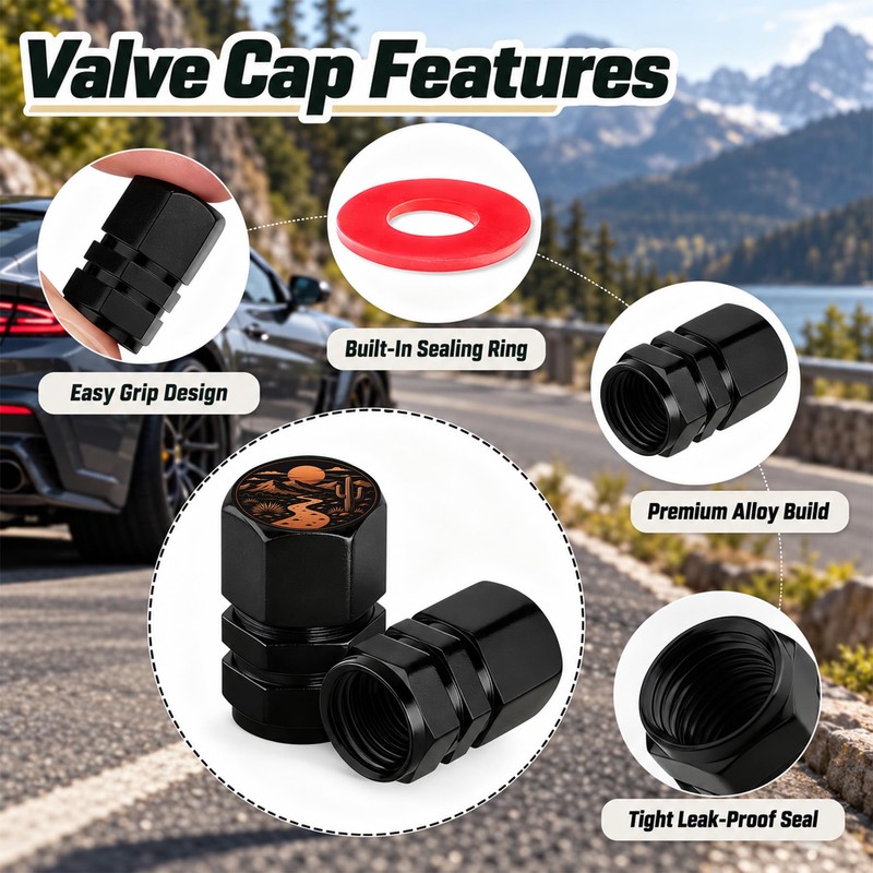 Duck Tire Valve Stem Caps Compatible with Jeep Wrangler All