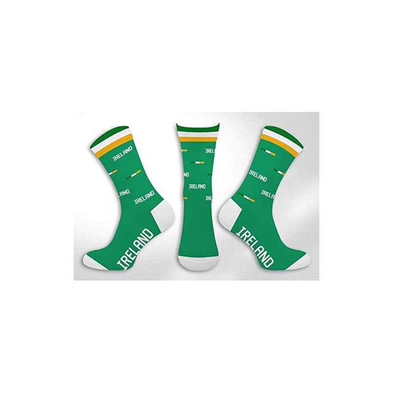 Country-Themed Socks, Large, Shoe Size 7-11 (Ireland Flag)