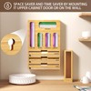 NIKUY 9 IN 1 Bamboo Foil and Plastic Wrap Organizer
