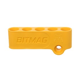 BitMag - Magnetic Bit Holder - for Drills and Drivers - Store Your bits on Your Power Tool, Always to Hand for Fast swapping - Holds 1/4 hex bits - Plastic Composite Body or Aluminum (Yellow)