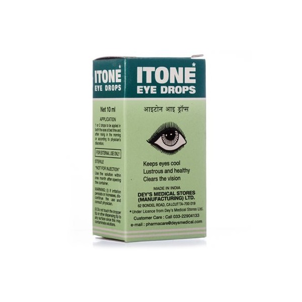 Itone Eye Drop-herbal Eye Drop- Keeps Eyes Cool, Lustrous and Healthy-10ml by Dey's