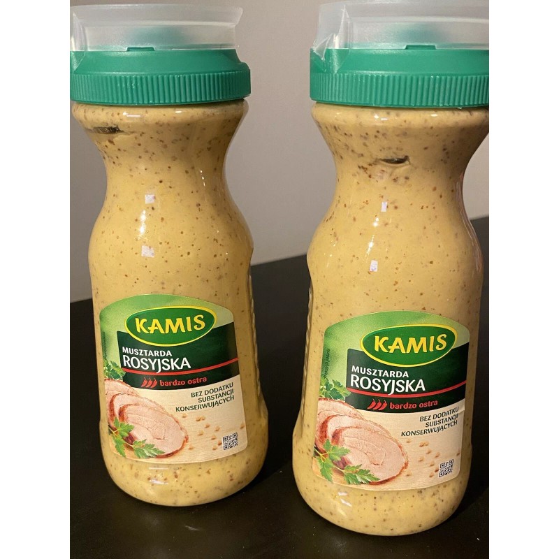 KAMIS POLISH MUSTARD SAUCE -2X 280G RUSSIAN MUSTARD