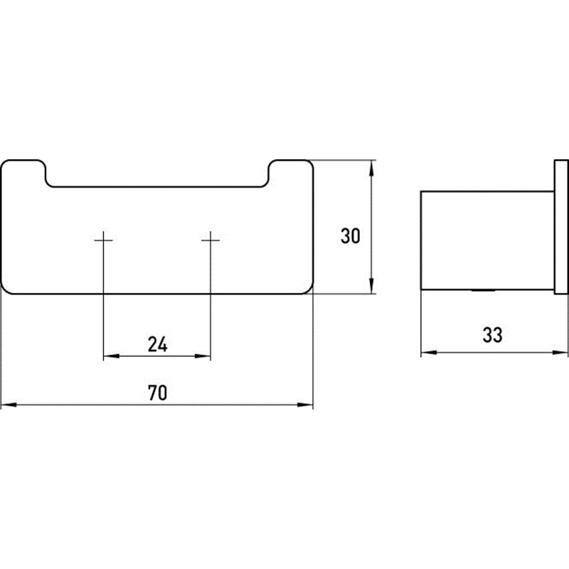 Emco 250305 Double Hook Loft Chrome