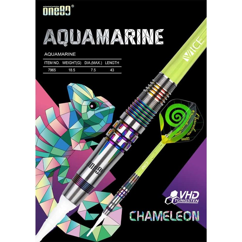 One80 Oneeighty CHAMELEON AQUAMARINE 2BA Darts Barrel Darts Set