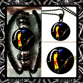 JOE PERRY AEROSMITH SET OF THREE  BRACELET NECKLACEPIN