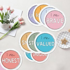 31 Pcs Spotty Brights Positive Affirmation Station Bulletin Board Set Color Affirmation Mirror Wall Decor Header Motivational Poster Positive Cards Accents Cutouts