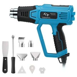 Tilswall 2000W Heat Gun with 2 Temperature Levels (440°C / 600°C) 4 Nozzles, Scraper & Mica Heating Core - For Removing Paint, Soldering, Shrinking, Sealing