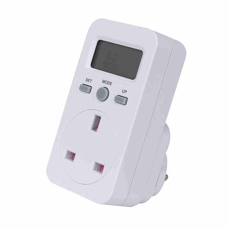 UK Plug Plug-in Digital LCD Energy Monitor Power Meter Electricity