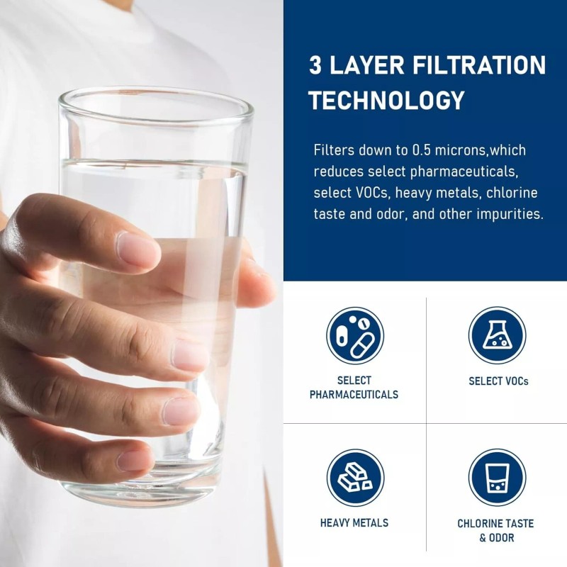 TEEHAY 3 PACK - ULTRAWF Frigidaire Water Filter Replacement Frigidaire