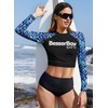 BesserBay Women's Long Sleeve Crop Top Rash Guard UV Protection