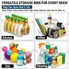 12 PACK Multi-Use Clear Plastic Storage Bins for Organizing w/
