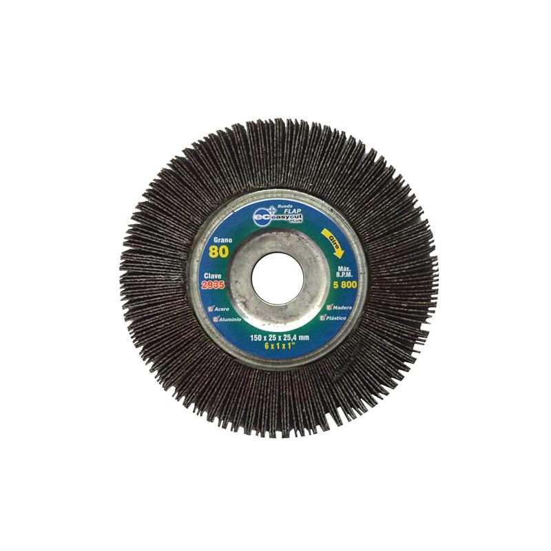 Austromex 2935 Rueda flap con centro metálico de óxido de