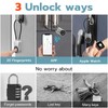 Dhiedas Fingerprint Gate Lock, 3.6'' Long Cable Fingerprint Lock, Smart