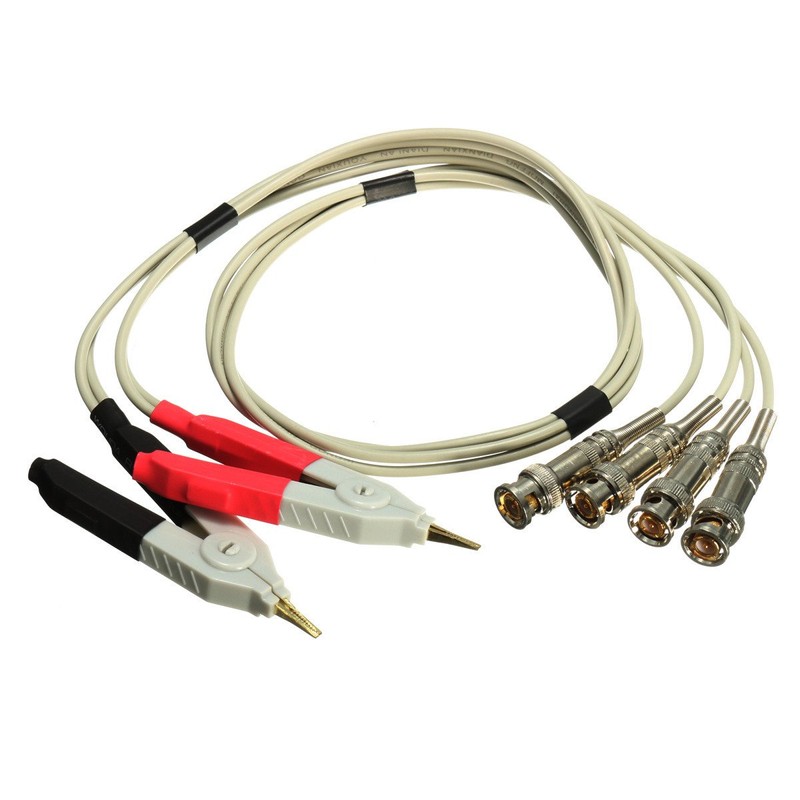 TuToy LCR Meter Test Leads/Clip Cable/Terminal Kelvin Probe Wires with