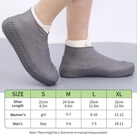 JEVRKAPZ Waterproof Shoe Covers,Reusable Foldable Not-Slip Rain Shoe Covers,Portable Water Resistant Overshoe,Shoes Protectors Overshoes Rain Galoshes for Kids,Men and Women