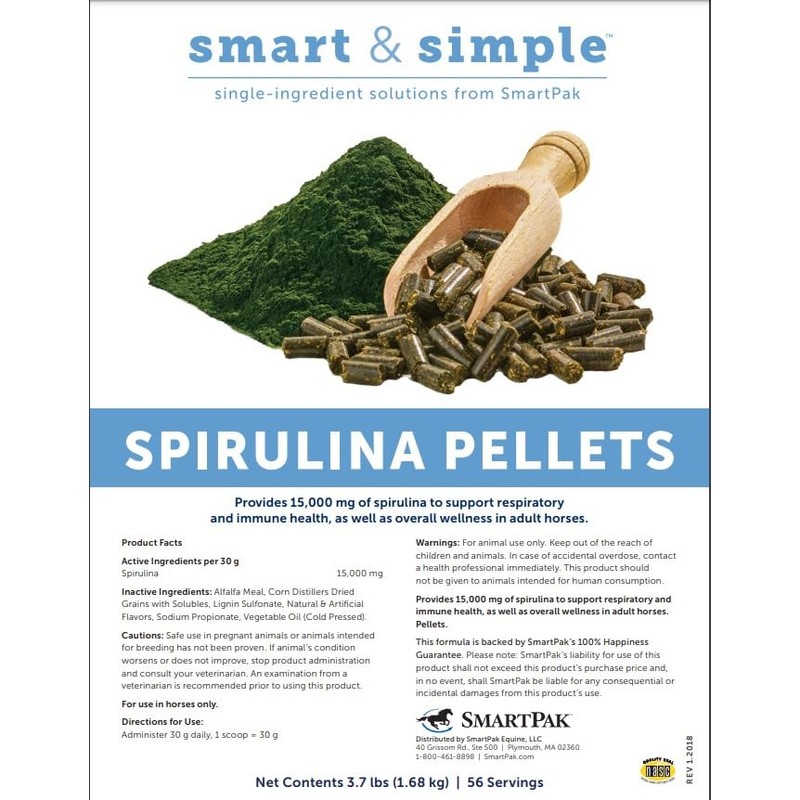 SmartPak Smart & Simple Spirulina Pellets - 3.7 lb Bag