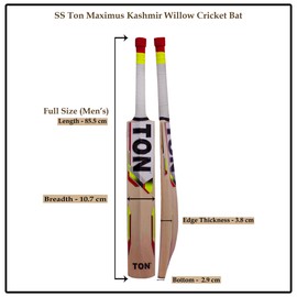 SS Ton Kashmir Willow Cricket Bat- Ton Maximus (Cover Included)