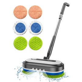 Blonex Cordless Electric Mop, Electric Spin Floor Mop with LED Headlights & Water Sprayer, Long-Lasting Battery, Large 290ml Tank, Self-Propelled Floor Cleaner with Adjustable Tube for All Floors