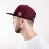 Blackskies Snapback cap, black, brown, grey wool screen, unisex premium