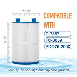 ZOTEE Filters 75 sq.ft.Pool Filter Replaces Dimension One 1561-00, PDO75-2000, Filbur FC-3059, C-7367, Darlly 70759,PDO75-2000, Baleen Filters AK-60035, Hot Springs Spa Filters, 1 Pack