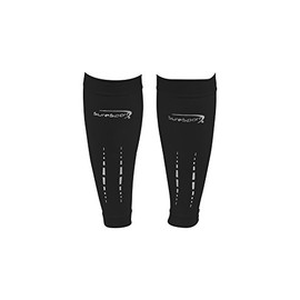 Torch Series Reflective Calf Compression Sleeves (Medium, Black)