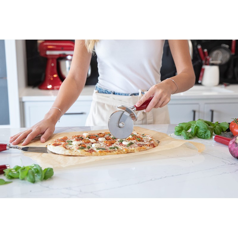 KitchenAid Pizza Cutter, Stainless Steel, Empire Red