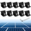 Anbte 10pcs Solar Panel Mounting Brackets 30-50mm Adjustable, Aluminum Solar