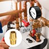 sourcing map 2pcs Brass Pipe Fitting 1/2" NPT x 1/2"