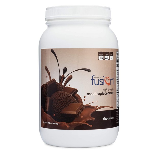 Bariatric Fusion Chocolate Meal Replacement 27g Protein Powder, 21 Serving Tub for Bariatric Surgery Patients Including Gastric Bypass and Sleeve Gastrectomy - No Gluten, Aspartame or Sugar