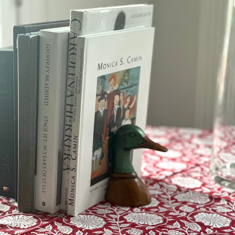Fox Run Duck Decorative Bookend Set, 100% Iron, 4.25” x