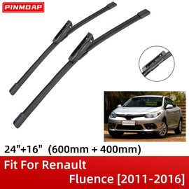 2 Wipers 24" 16" Front Wipers Replacement Fit for Renault Fluence 2011-2016, Windshield Wiper Blades Original Equipment Wiper Blade, That Meet OEM Quality Easy DIY Install Premium All-Season