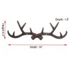 KiaoTime l Vintage 14" Rustic Cast Iron Deer Antlers Wall
